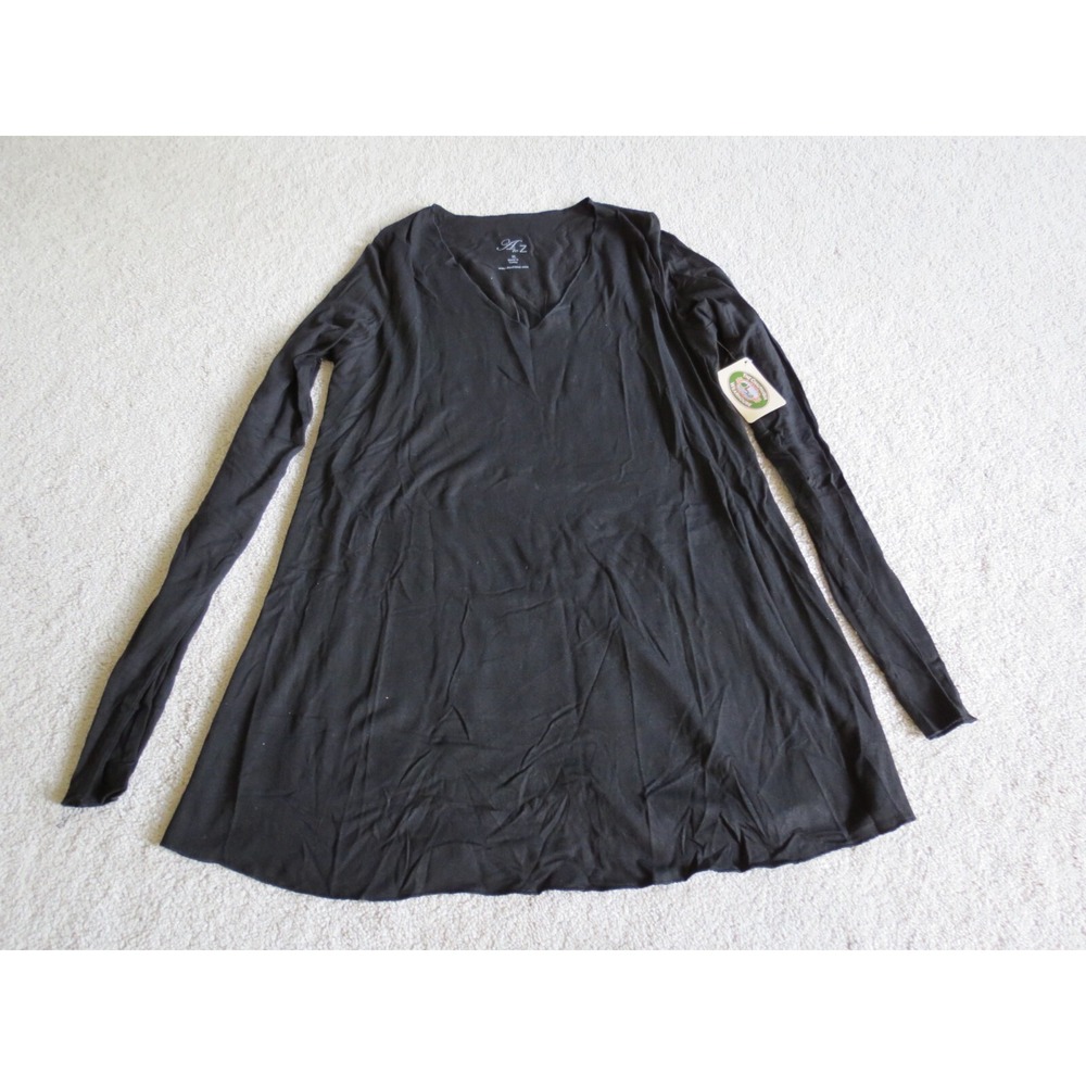 Women's A to Z Tees Turkey Black Long Sleeve Size XL NWT